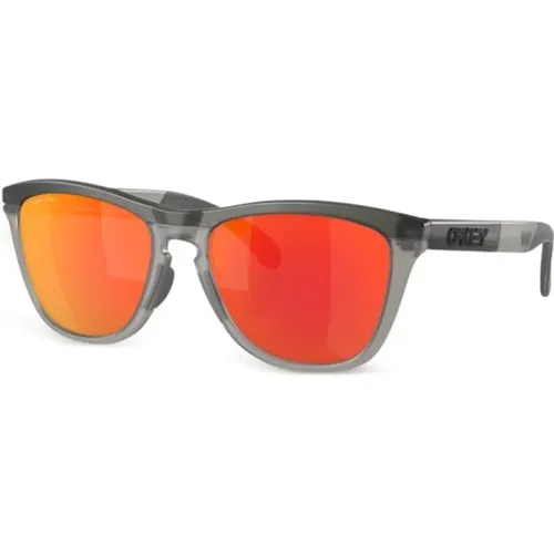 Rote Quadratische Spiegelsonnenbrille - Oakley - Modalova