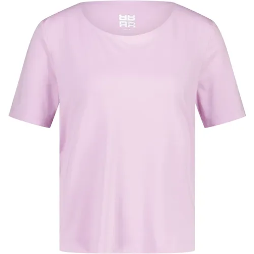 Viskose-Mix T-Shirt Lockere Passform Rundhalsausschnitt , Damen, Größe: M - RIANI - Modalova