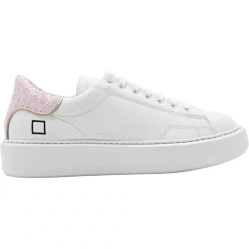 Sparkling White Pink Sneakers Women , female, Sizes: 7 UK, 3 UK - D.a.t.e. - Modalova
