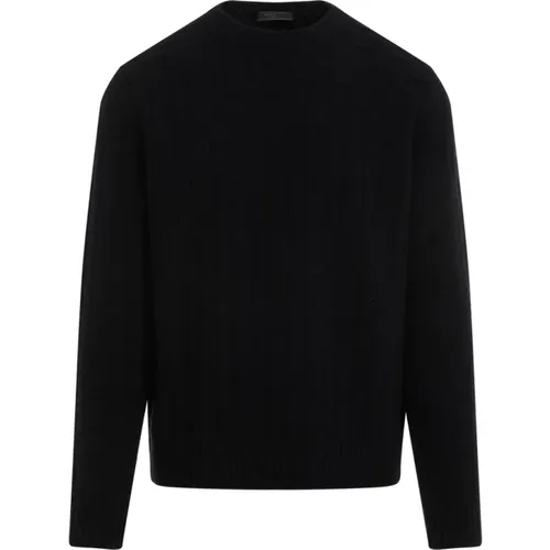 Wool Crewneck Sweater Aw24 , male, Sizes: M, S, L - Prada - Modalova