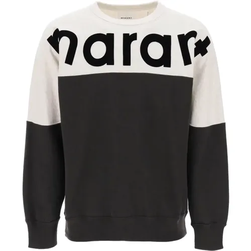 Gemütlicher Crew Neck Sweatshirt mit Mèlange-Einsatz , Herren, Größe: M - Isabel marant - Modalova