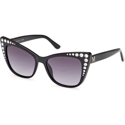 Elegante Plastiksonnenbrille für Frauen , Damen, Größe: 54 MM - Guess - Modalova