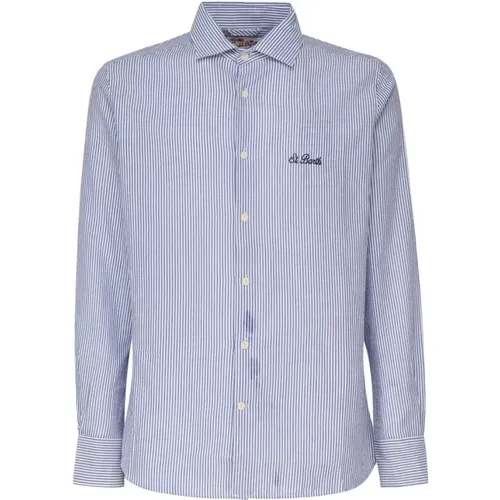 Blue Cotton Shirt with Italian Collar , male, Sizes: 2XL, L, XL - MC2 Saint Barth - Modalova