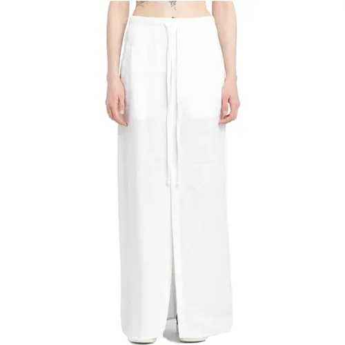 Linen Maxi Skirt Elastic Waist , female, Sizes: M - Thom Krom - Modalova