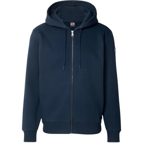 Blauer Zip Hoodie Pullover , Herren, Größe: S - Colmar - Modalova