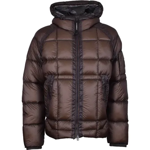 Quilted Hooded Jacket - Signature Glass Detail , male, Sizes: M, XL, S - C.P. Company - Modalova