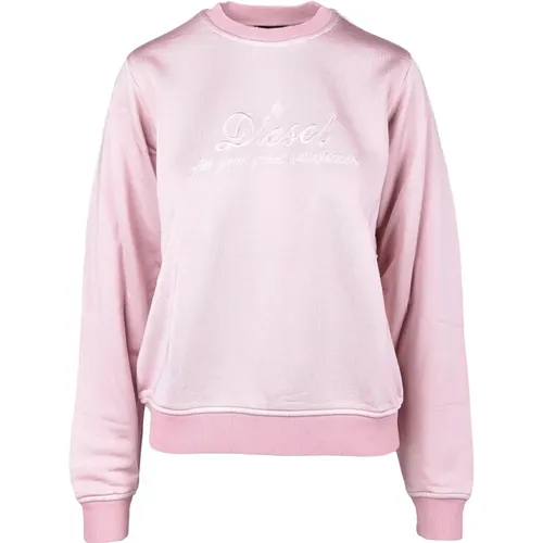 Rosa Sweatshirt für Frauen , Damen, Größe: S - Diesel - Modalova