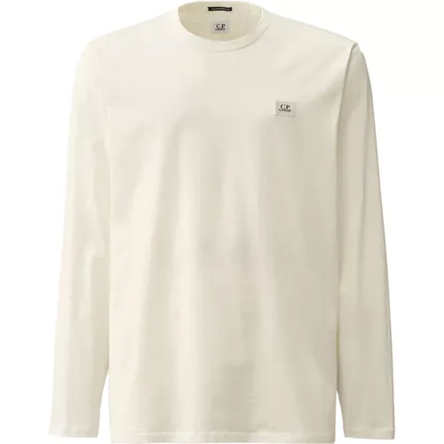 Long Sleeve Logo Print Jersey T-shirt , male, Sizes: L, XL, 2XL, M - C.P. Company - Modalova