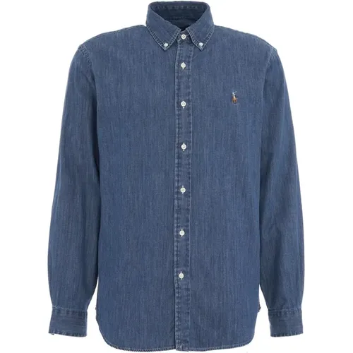 Shirt in denim , male, Sizes: L, M, 2XL - Polo Ralph Lauren - Modalova