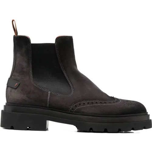 Stylish Comfortable Chelsea Boots , male, Sizes: 8 UK, 7 UK, 9 1/2 UK - Santoni - Modalova