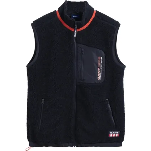 Sherpa Fleece Sleeveless Jacket , male, Sizes: 3XL, M - Gant - Modalova