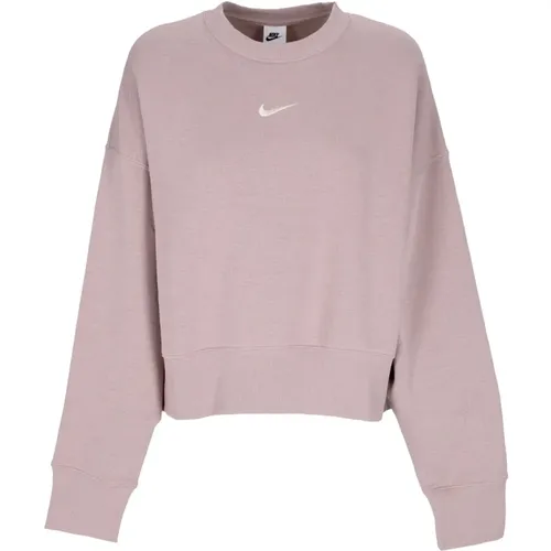 Oversized Crewneck Sweatshirt Diffused Taupe , Damen, Größe: L - Nike - Modalova