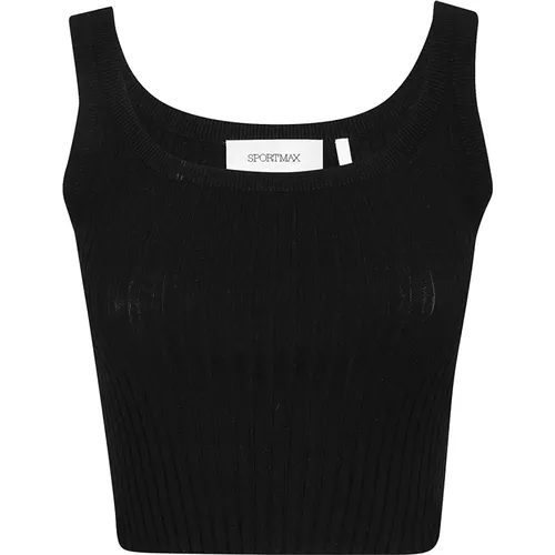 Schwarzes Crop Top für Frauen - Max Mara - Modalova