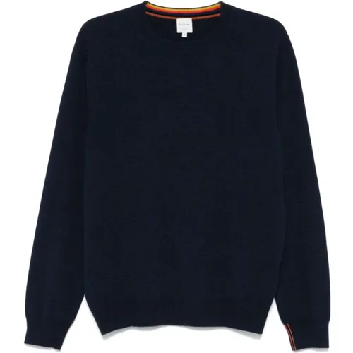 Navy Cashmere Knit Sweater , male, Sizes: L, M - Paul Smith - Modalova