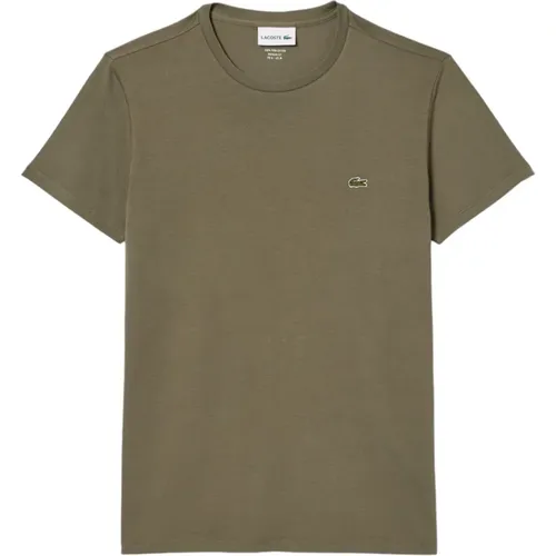 Brown T-shirts and Polos , male, Sizes: M, S, XL, 2XL - Lacoste - Modalova