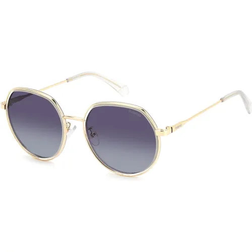 Gold/Grey Shaded Sunglasses , unisex, Sizes: 55 MM - Polaroid - Modalova