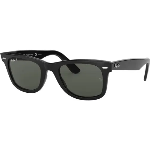 Klassische Wayfarer Sonnenbrille in Schwarz/Grün , unisex, Größe: 50 MM - Ray-Ban - Modalova