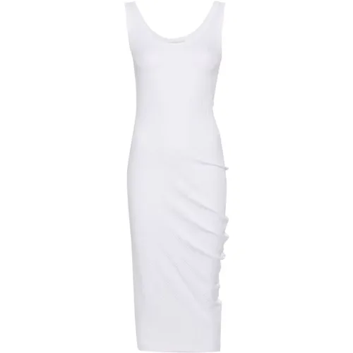 Weiße Gestrickte Ärmellose Kleid - Dries Van Noten - Modalova