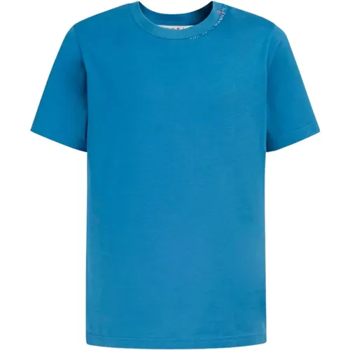 Hellblaue T-Shirts und Polos , Herren, Größe: XL - Marni - Modalova