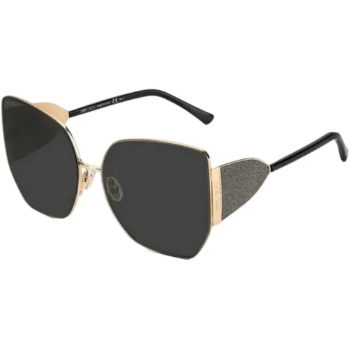 Goldene Metall Damen Sonnenbrille - Jimmy Choo - Modalova