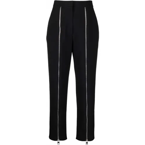 Tailored Wool Pants with Decorative Zipper Details , female, Sizes: S - alexander mcqueen - Modalova
