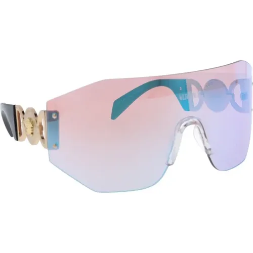 Iconic Mirror Lens Sunglasses , unisex, Sizes: ONE SIZE - Versace - Modalova