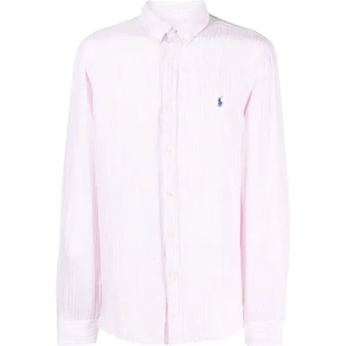 Striped Logo Shirt , male, Sizes: XL, L - Ralph Lauren - Modalova