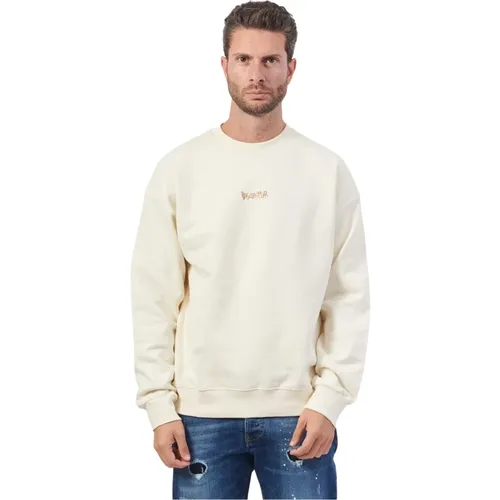 Weiße Crewneck Langarm Sweatshirt , Herren, Größe: S - Disclaimer - Modalova