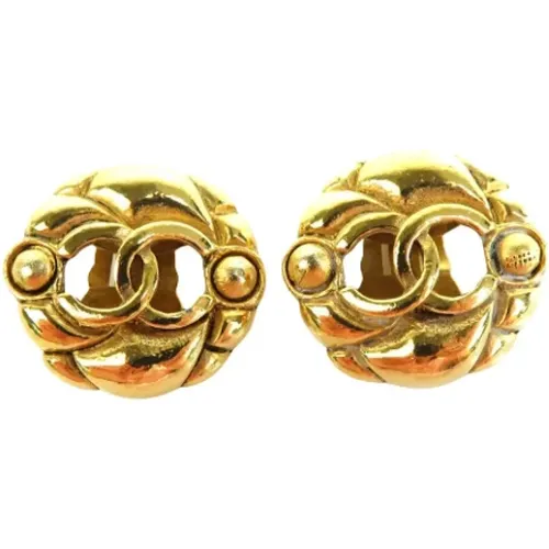Gebrauchte Goldene Metall Chanel Ohrringe - Chanel Vintage - Modalova