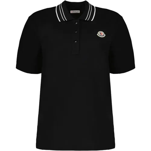 Polo T-Shirt mit Lockerer Passform , Damen, Größe: L - Moncler - Modalova