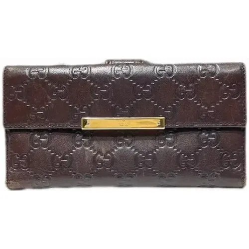 Pre-owned Leather wallets , female, Sizes: ONE SIZE - Gucci Vintage - Modalova