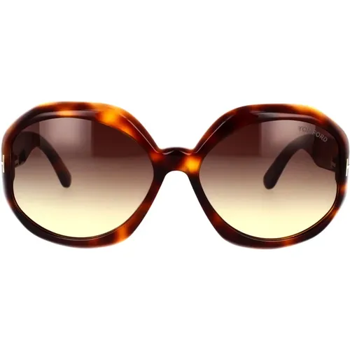 Geometrische Sonnenbrille mit klassischem Stil - Tom Ford - Modalova