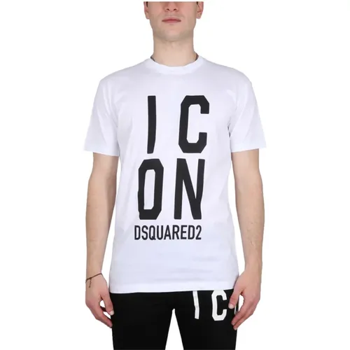 Logo Print Tee Shirt , male, Sizes: XL - Dsquared2 - Modalova