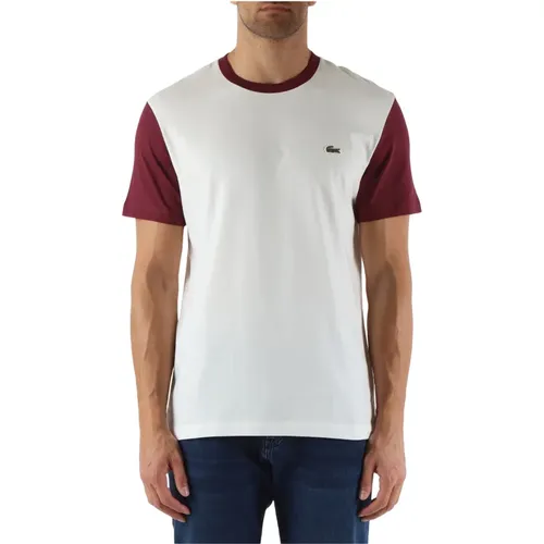 Regular Fit Cotton T-shirt with Contrast Inserts , male, Sizes: M, S, XL, L - Lacoste - Modalova