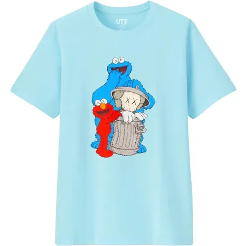 Sesame Street Companion Trash Can Tee , Herren, Größe: 2XL - Kaws - Modalova