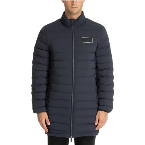 Daunenjacke Mit Reißverschluss Logo , Herren, Größe: L - Emporio Armani EA7 - Modalova