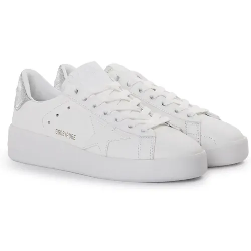 Leather Sneakers with Elegant Star Detail , female, Sizes: 3 UK - Golden Goose - Modalova