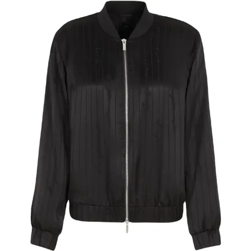 Elegante Zip-through Jacke für Frauen , Damen, Größe: S - Armani Exchange - Modalova