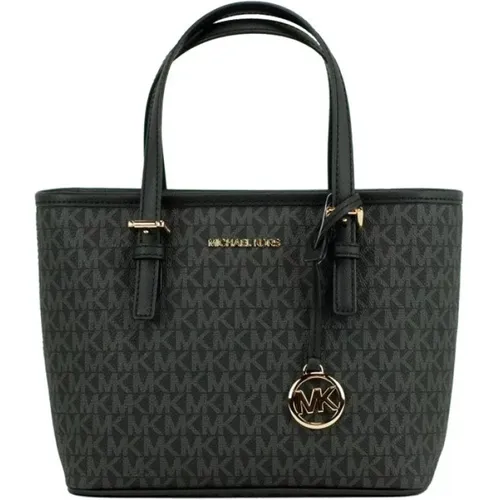 Jet Set Black Signature Top Zip Tote , female, Sizes: ONE SIZE - Michael Kors - Modalova