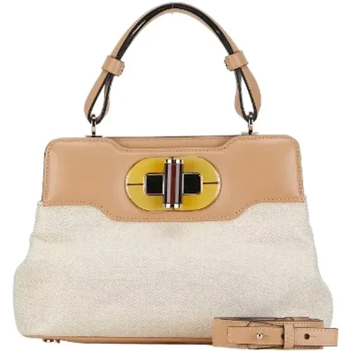 Pre-owned Canvas handbags , female, Sizes: ONE SIZE - Bvlgari Vintage - Modalova