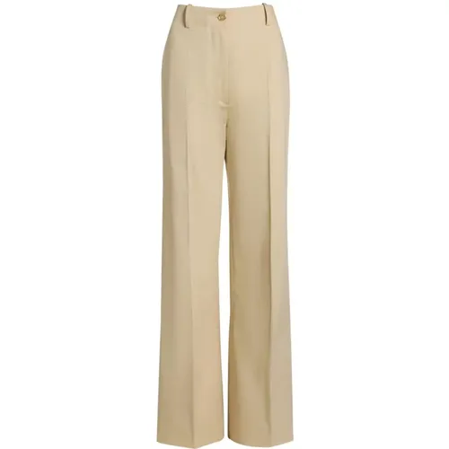 White Cotton Trousers , female, Sizes: XS, 2XS, S - Patou - Modalova