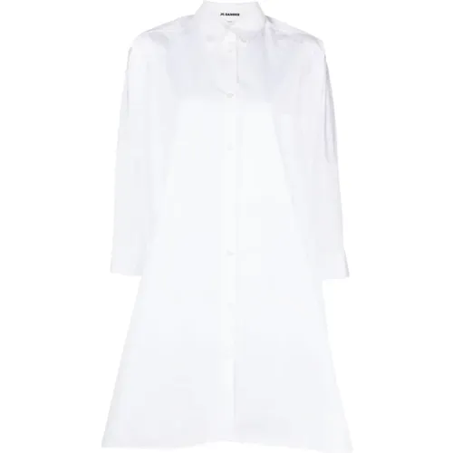 Shirt Dress with Button Front and Pockets , female, Sizes: M, S, XS - Jil Sander - Modalova