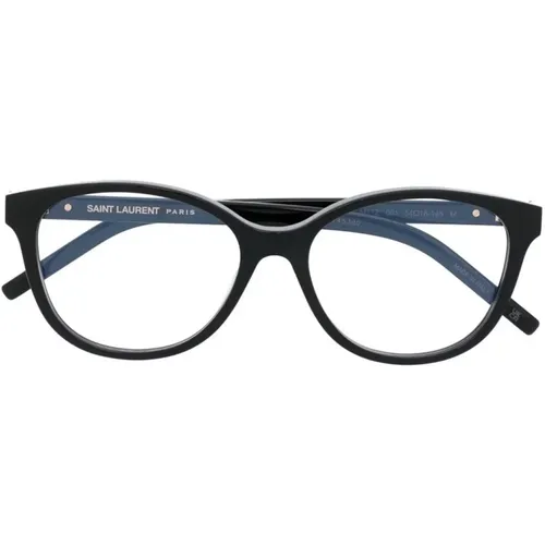 Klassische Schwarze Optische Brille , Damen, Größe: 54 MM - Saint Laurent - Modalova