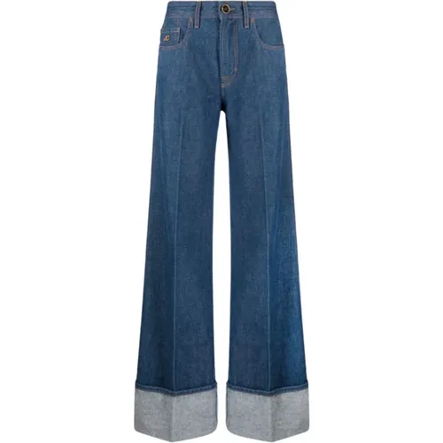 High-Rise Flared Jeans in Navy , female, Sizes: W26, W28 - Jacob Cohën - Modalova