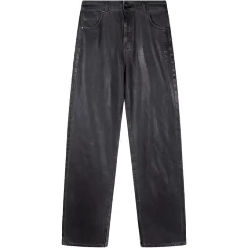 Beschichtete Denim Hose mit Schmeichelhafter Passform , Damen, Größe: S - ALIX The Label - Modalova