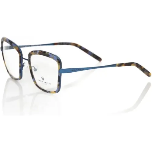 Quadratische Brille Havana Blau Muster - Frankie Morello - Modalova