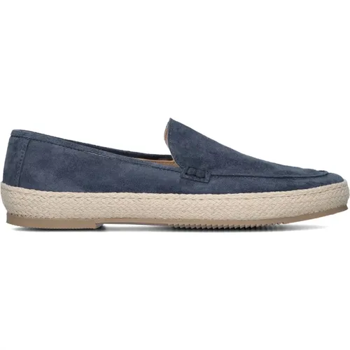 Blaue Wildleder Slip-On Schuhe Lord-251 , Herren, Größe: 46 EU - Stefano Lauran - Modalova