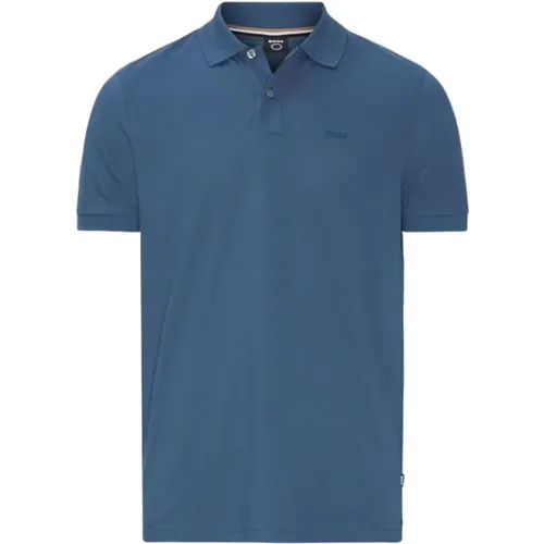 Blaues Basic Polo-Shirt , Herren, Größe: 3XL - Hugo Boss - Modalova