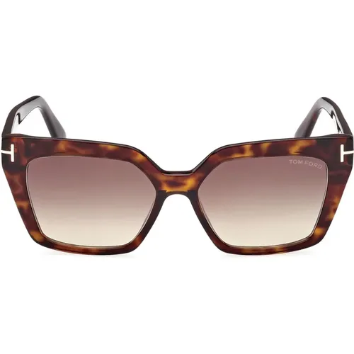 Cat-Eye Sunglasses Gradient Lens , unisex, Sizes: 53 MM - Tom Ford - Modalova