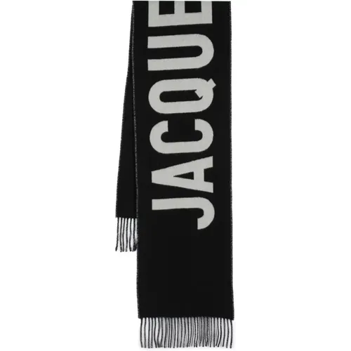 Luxury Virgin-Wool Scarf with Logo , male, Sizes: ONE SIZE - Jacquemus - Modalova